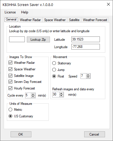 General configuration tab