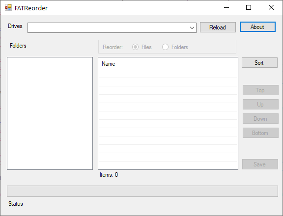 FAT Reorder screen capture